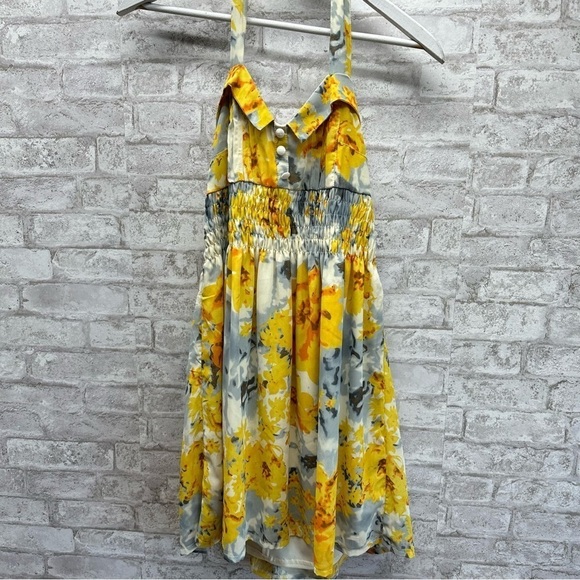 PINKY‎ sleeveless dress women’s Small colorful yellow blue stretch lined - Picture 1 of 8